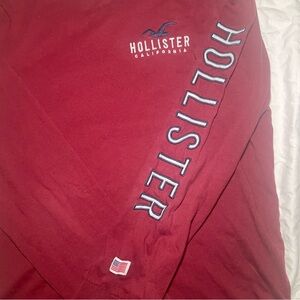 Y2K Hollister Curved Hem Embroidered Long Sleeve Tee